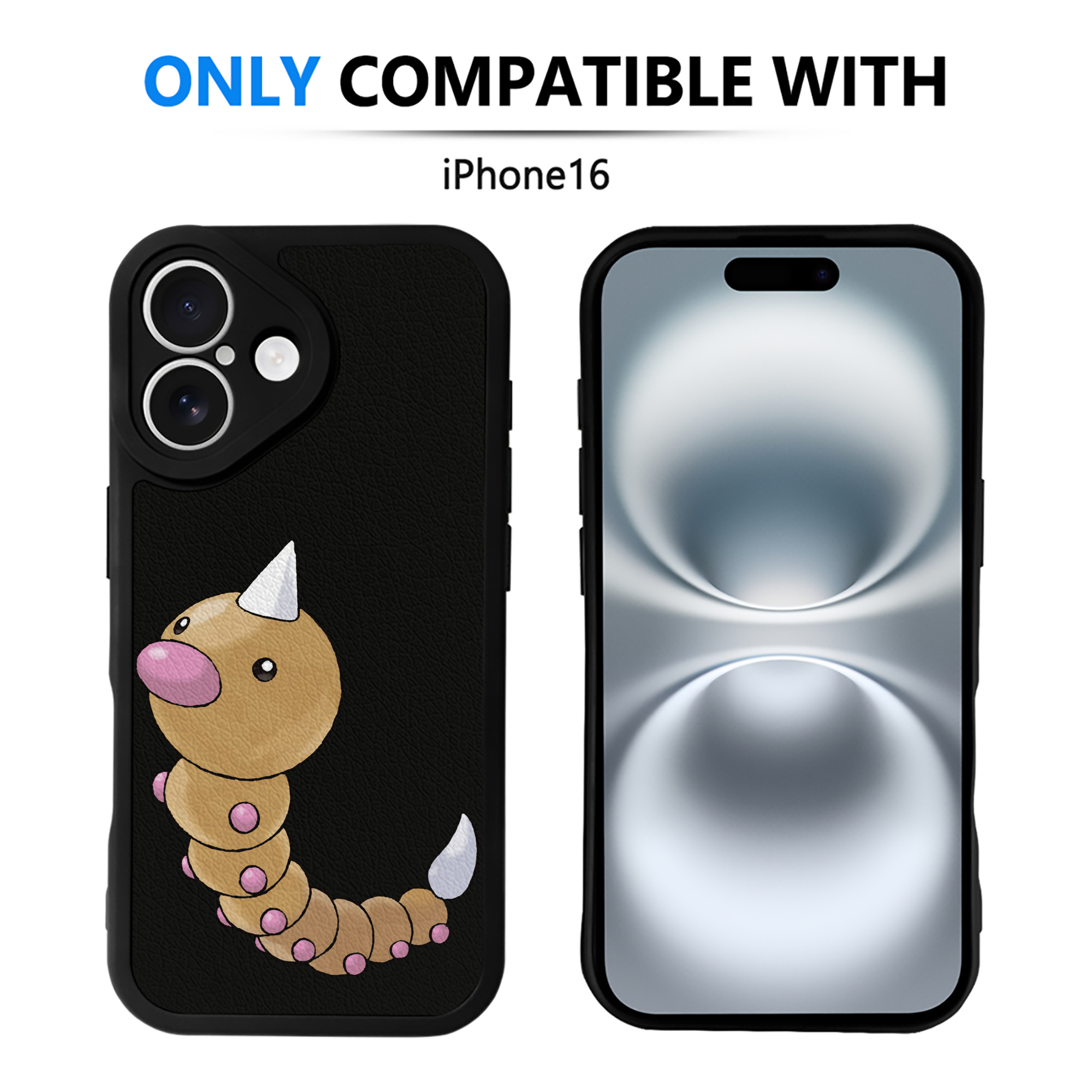 （画像用） ポケットモンスター Pokémon 【iPhone 16シリーズ対応】シリコンスマホケース（レザー調） 材質：シリコン